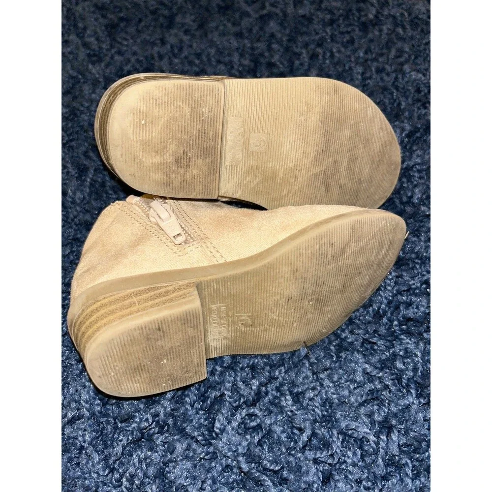 Toddler Girls Ankle Boots Beige Size 6 Old Navy Brand